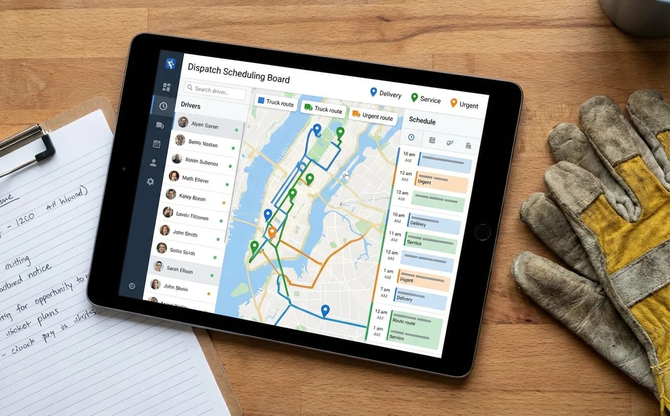 AI-powered dispatch and scheduling dashboard for contractors