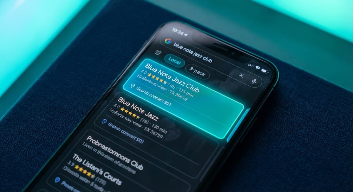Google Maps local 3-pack search results showing top-ranked local businesses